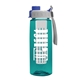 the flair - 26 oz transparent tritan(tm) bottle with quick snap lid and large infuser