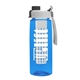the flair - 26 oz transparent tritan(tm) bottle with quick snap lid and large infuser