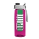 the flair - 26 oz transparent tritan(tm) bottle with quick snap lid and large infuser