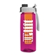 the flair - 26 oz transparent tritan(tm) bottle with quick snap lid and large infuser