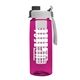 the flair - 26 oz transparent tritan(tm) bottle with quick snap lid and large infuser