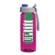the flair - 26 oz transparent tritan(tm) bottle with quick snap lid and large infuser
