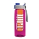 the flair - 26 oz transparent tritan(tm) bottle with quick snap lid and large infuser