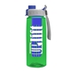 the flair - 26 oz transparent tritan(tm) bottle with quick snap lid and large infuser