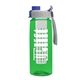 the flair - 26 oz transparent tritan(tm) bottle with quick snap lid and large infuser