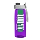 the flair - 26 oz transparent tritan(tm) bottle with quick snap lid and large infuser