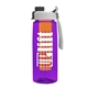 the flair - 26 oz transparent tritan(tm) bottle with quick snap lid and large infuser
