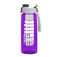 the flair - 26 oz transparent tritan(tm) bottle with quick snap lid and large infuser