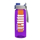 the flair - 26 oz transparent tritan(tm) bottle with quick snap lid and large infuser