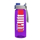 the flair - 26 oz transparent tritan(tm) bottle with quick snap lid and large infuser