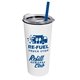 The Roadmaster - 18 oz Travel Tumbler With Clear Slide Lid And Straw