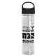The Slim Fit - 24 oz Transparent Skinny Water Bottle With Oval Crest Lid