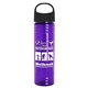 The Slim Fit - 24 oz Transparent Skinny Water Bottle With Oval Crest Lid