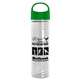 The Slim Fit - 24 oz Transparent Skinny Water Bottle With Oval Crest Lid