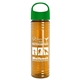 The Slim Fit - 24 oz Transparent Skinny Water Bottle With Oval Crest Lid