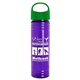 The Slim Fit - 24 oz Transparent Skinny Water Bottle With Oval Crest Lid