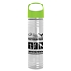 The Slim Fit - 24 oz Transparent Skinny Water Bottle With Oval Crest Lid