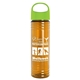 The Slim Fit - 24 oz Transparent Skinny Water Bottle With Oval Crest Lid