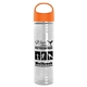 The Slim Fit - 24 oz Transparent Skinny Water Bottle With Oval Crest Lid