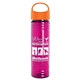The Slim Fit - 24 oz Transparent Skinny Water Bottle With Oval Crest Lid