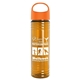 The Slim Fit - 24 oz Transparent Skinny Water Bottle With Oval Crest Lid