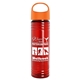 The Slim Fit - 24 oz Transparent Skinny Water Bottle With Oval Crest Lid