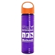 The Slim Fit - 24 oz Transparent Skinny Water Bottle With Oval Crest Lid