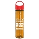 The Slim Fit - 24 oz Transparent Skinny Water Bottle With Oval Crest Lid