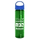 The Slim Fit - 24 oz Transparent Skinny Water Bottle With Oval Crest Lid