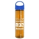 The Slim Fit - 24 oz Transparent Skinny Water Bottle With Oval Crest Lid