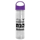 The Slim Fit - 24 oz Transparent Skinny Water Bottle With Oval Crest Lid