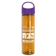 The Slim Fit - 24 oz Transparent Skinny Water Bottle With Oval Crest Lid