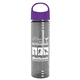 The Slim Fit - 24 oz Transparent Skinny Water Bottle With Oval Crest Lid