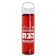 The Slim Fit - 24 oz Transparent Skinny Water Bottle With Oval Crest Lid