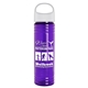 The Slim Fit - 24 oz Transparent Skinny Water Bottle With Oval Crest Lid
