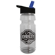 The Trainer - 24 oz Clear Sports Bottle With Flip Straw Lid