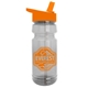 The Trainer - 24 oz Clear Sports Bottle With Flip Straw Lid