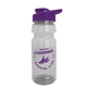 The Trainer - 24 oz Transparent Water Bottle With Drink - Thru Lid