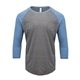 Threadfast Apparel Unisex Triblend Three - Quarter Sleeve Raglan