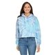 Tie - Dye Ladies Cropped Hooded Sweatshirt