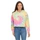 Tie - Dye Ladies Cropped Hooded Sweatshirt