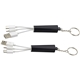 Trey 3- in -1 Light - Up Charging Cable with Keychain