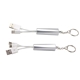 Trey 3- in -1 Light - Up Charging Cable with Keychain