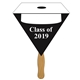 Triangular Graduate Hand Fan w / White Hat - Paper Products