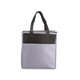 Two - Tone Flat Top Insulated Non - Woven Grocery Tote Bag with Zipper