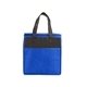 Two - Tone Flat Top Insulated Non - Woven Grocery Tote Bag with Zipper