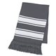 Two - Tone Knit Scarf With Fringe
