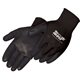 Ultra - thin Black Polyurethane Palm Coated Black Knit Gloves