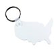 2-9/16 W x 1-7/8 H Plastic USA Shaped Key Fob