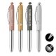 Vivano Softy Metallic Pen w / LED Light and Stylus - Laser